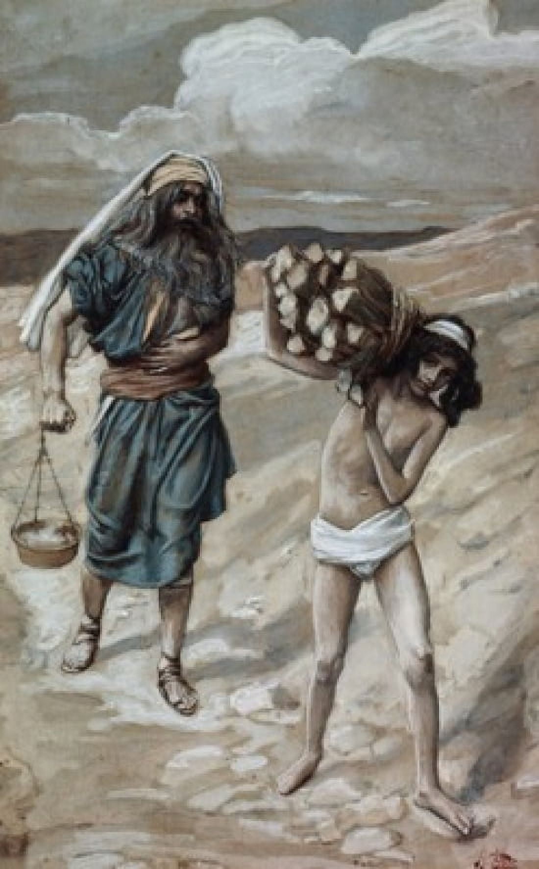 Isaac Bears the Wood for His Sacrifice James Tissot (1836-1902 French) Jewish Museum New York City Canvas Art - James Tissot (18 x 24)