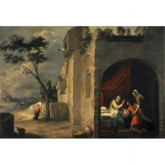 Isaac Blesses Jacob C 1665-1670 Bartolom Esteban Murillo 1617-1682 Spanish Oil on Canvas Hermitage Museum St - 18 x 24 in.