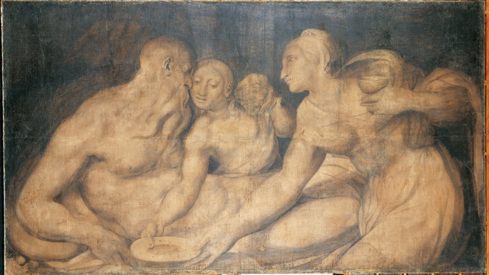 Isaac Blesses Jacob Canvas Art - (24 x 18)