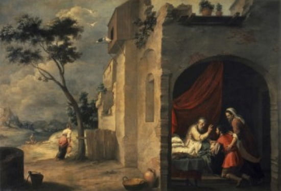 Isaac Blesses Jacob c 1665-1670 Bartolom Esteban Murillo (1617-1682Spanish) Oil on canvas Hermitage Museum St Petersburg Russia Canvas Art - Bartolom Esteban Murillo (18 x 24)