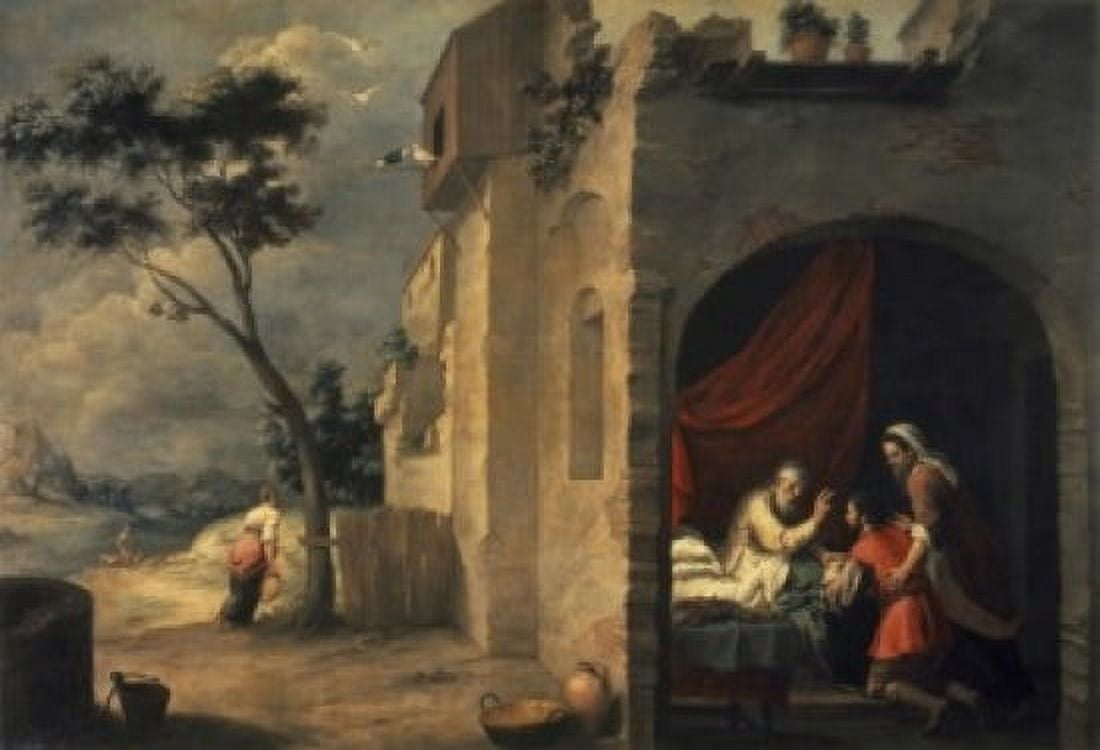 Isaac Blesses Jacob c 1665-1670 Bartolom Esteban Murillo (1617-1682Spanish) Oil on canvas Hermitage Museum St Petersburg Russia Canvas Art - Bartolom Esteban Murillo (24 x 36)