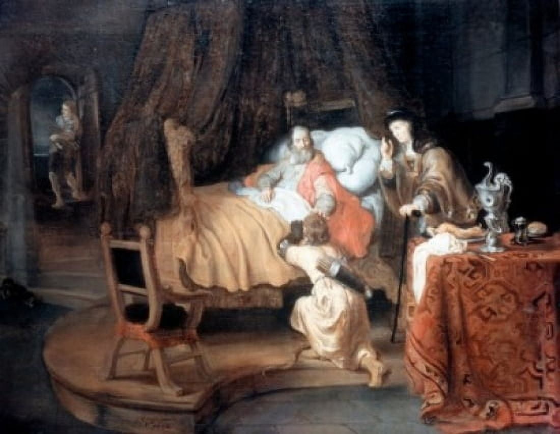 Isaac Blessing Jacob by Gerbrand van den Eeckhout (1621-1674) Canvas Art - Gerbrand van den Eeckhout (24 x 36)