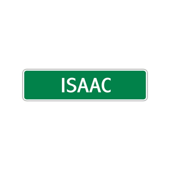 Isaac Boys Letter Printed Label Children Name Indoor Outdoor Wall Plaque Decoration Novelty Aluminum Sign 4"x13.5"
