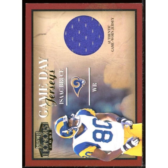 Isaac Bruce Card 2001 Playoff Honors Game Day Jerseys #GD6