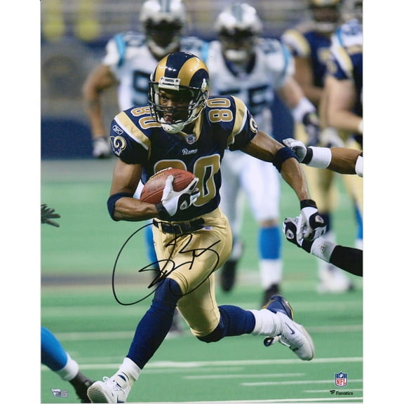 Isaac Bruce Los Angeles Rams Autographed 16" x 20" Vertical Running Photograph - Fanatics Authentic Certified