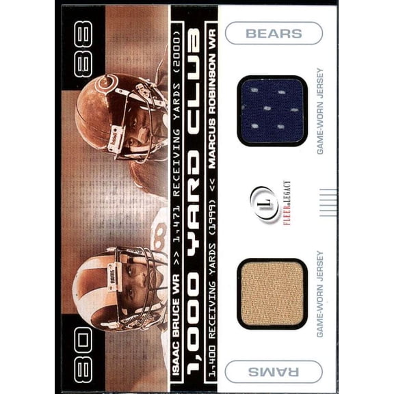 Isaac Bruce Marcus Robinson 2001 Fleer Legacy 1000 Yard Club Dual Jerseys #IBMR