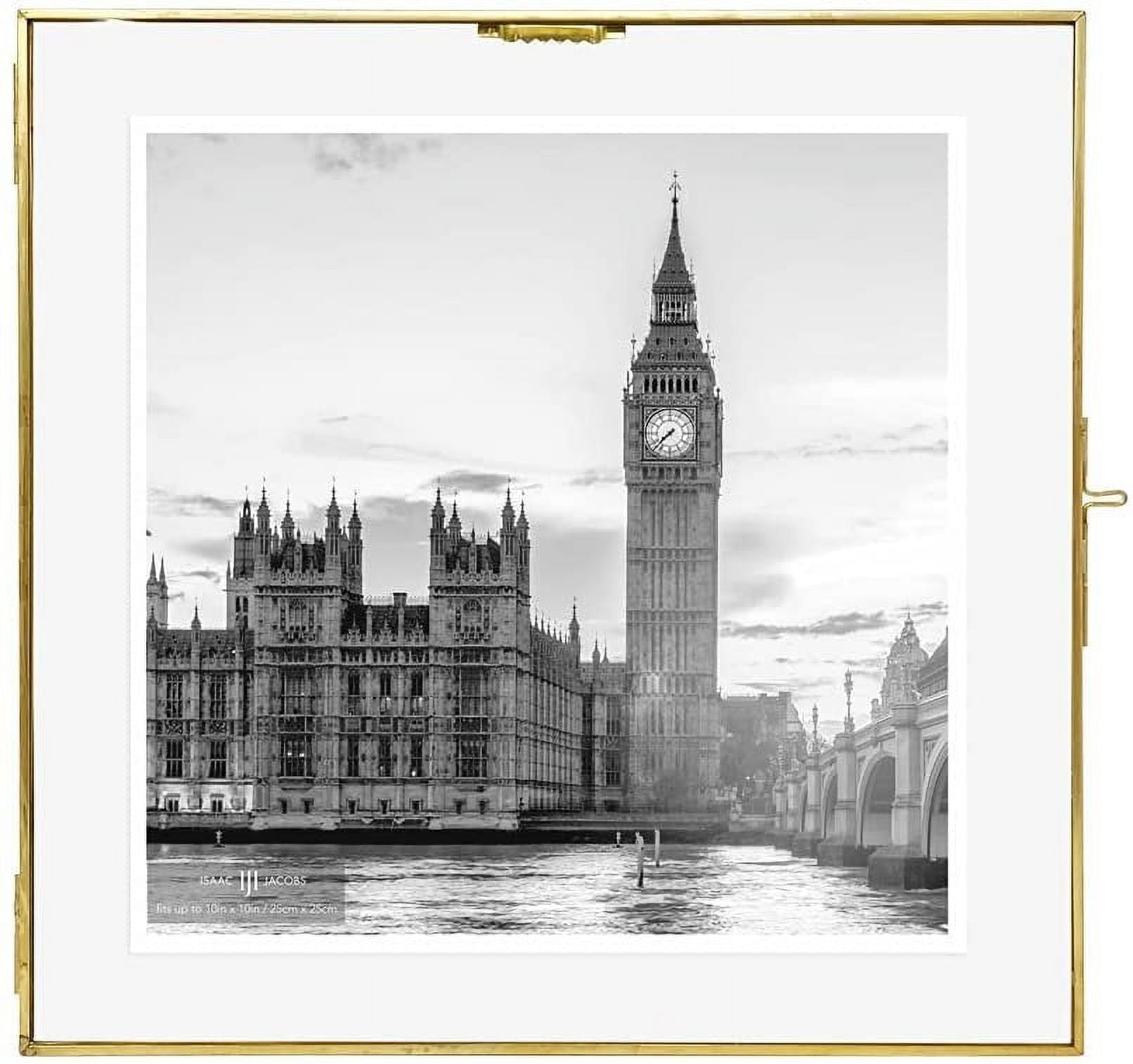 Isaac Jacobs 10x10 Wall-Mountable Picture Frame w/ Locket Closure