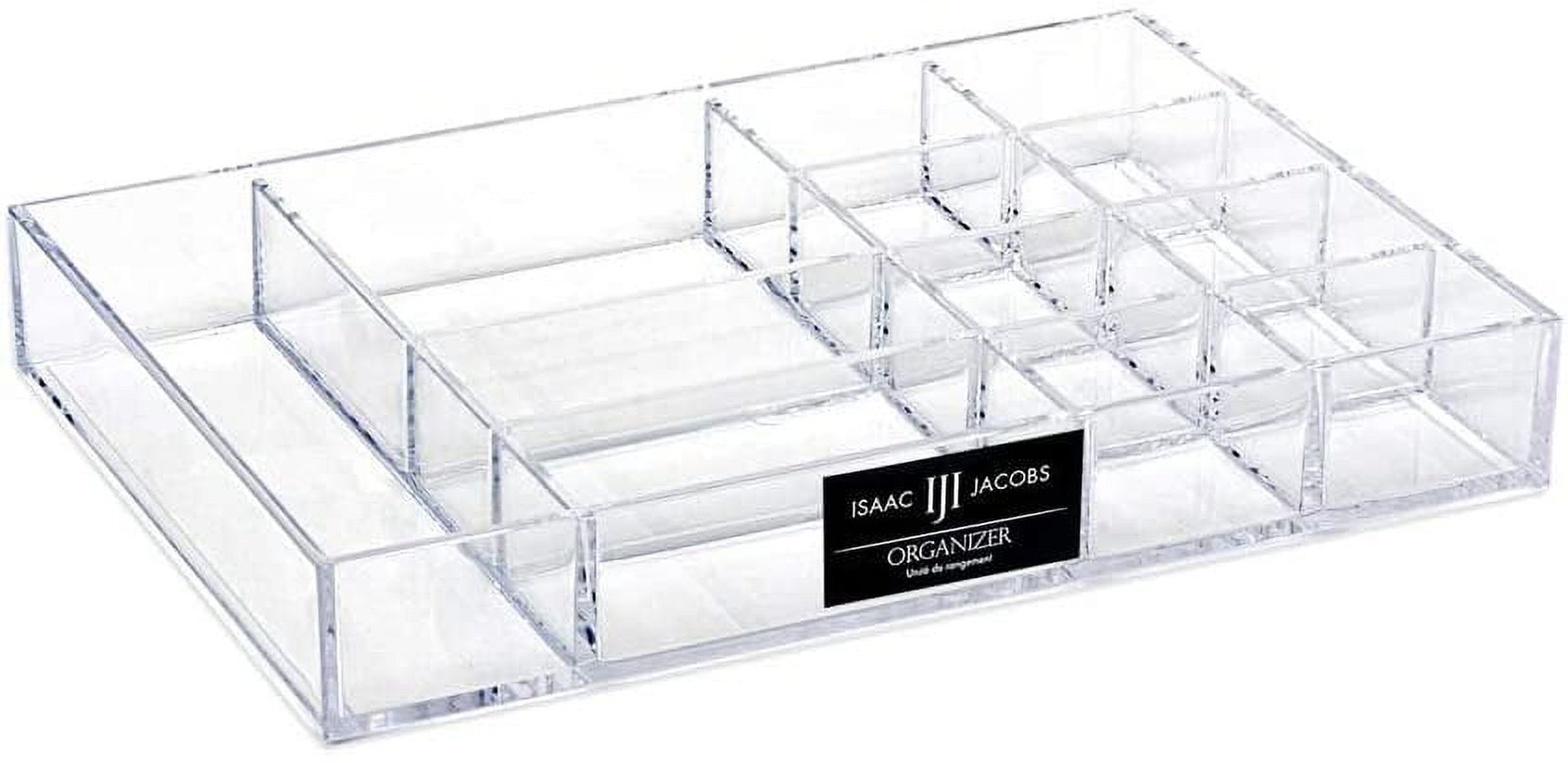 Clear Acrylic Multi-Compartment Rectangular Drawer Organizer