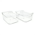 thumbnail image 1 of Isaac Jacobs 2-Pack Small Clear Storage Bins with Handles, BPA-Free/Food Safe, 1 of 6