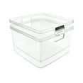 thumbnail image 1 of Isaac Jacobs 2-Pack Square Clear Plastic Storage Bins with Cutout Handles, Food Safe/BPA Free, 1 of 6