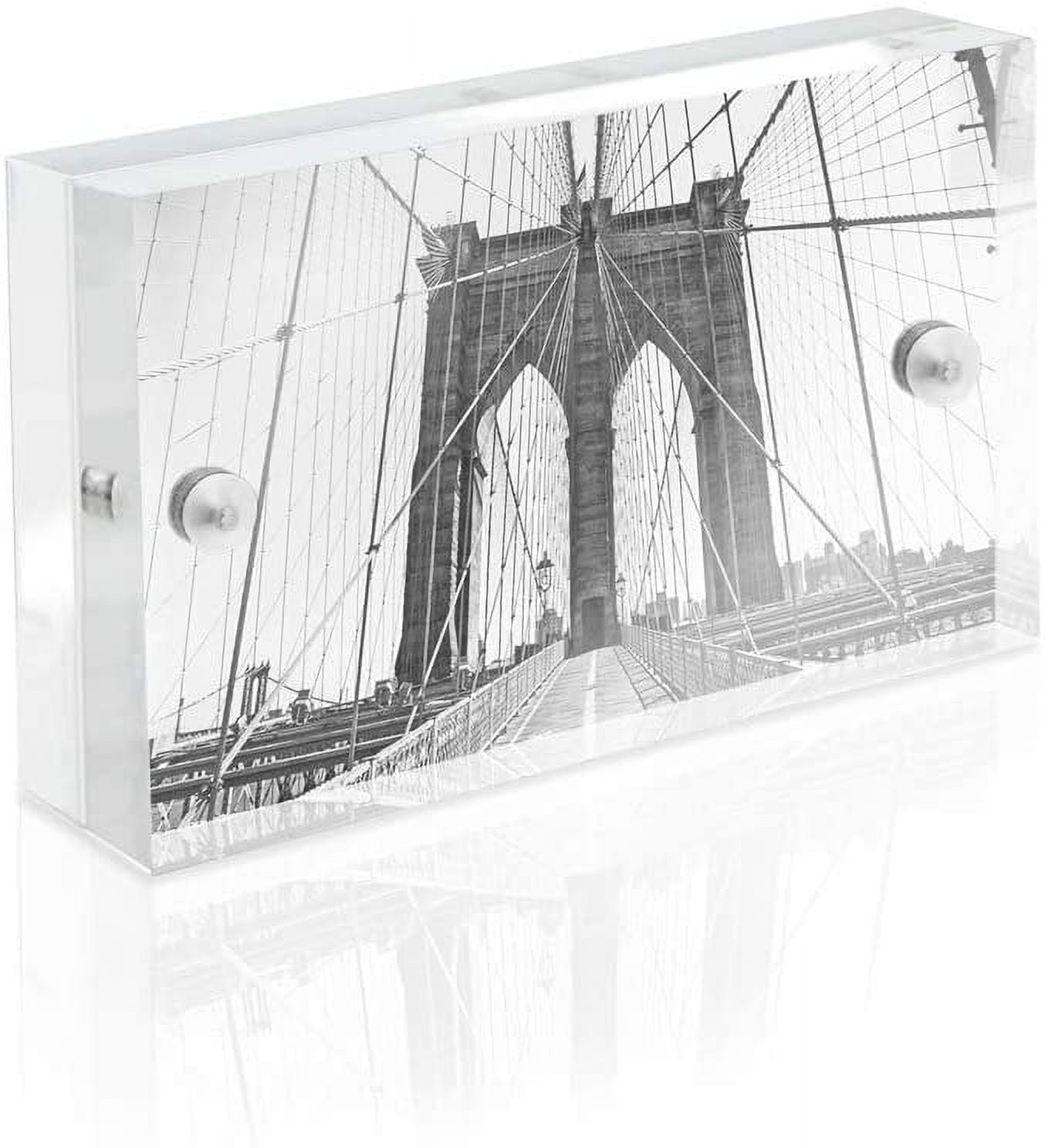 Isaac Jacobs 2 x 3 Super Thick [23MM Thickness] Clear Acrylic Magnetic ...