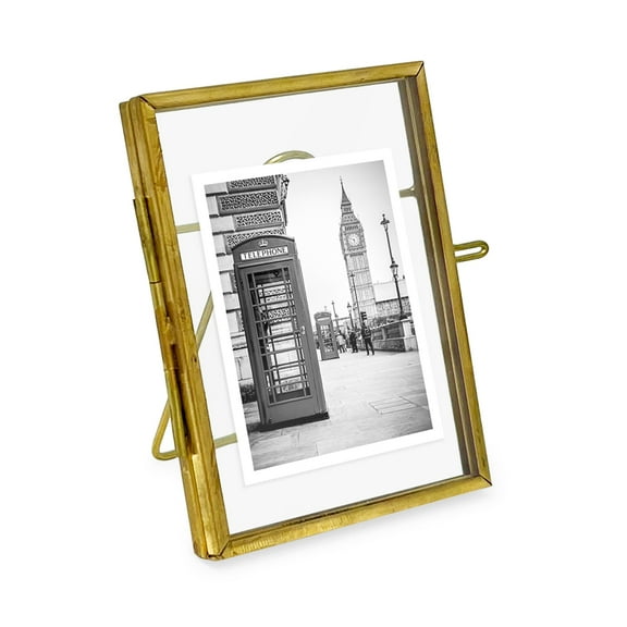Isaac Jacobs 2x3 Antique Gold Metal Picture Frame for Tabletop Display