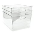 thumbnail image 1 of Isaac Jacobs 3-Pack XL Clear Plastic Storage Bins with Handles, Fridge/Freezer/Food Safe, BPA Free, 1 of 5