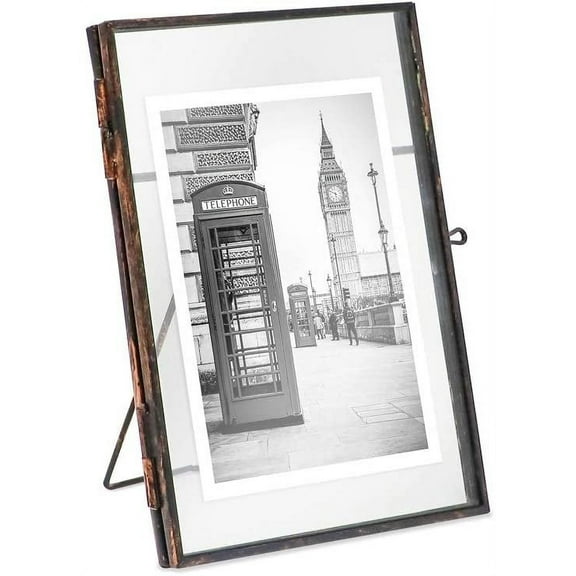 Isaac Jacobs 4x6 Antique Bronze Metal Tabletop Picture Frame