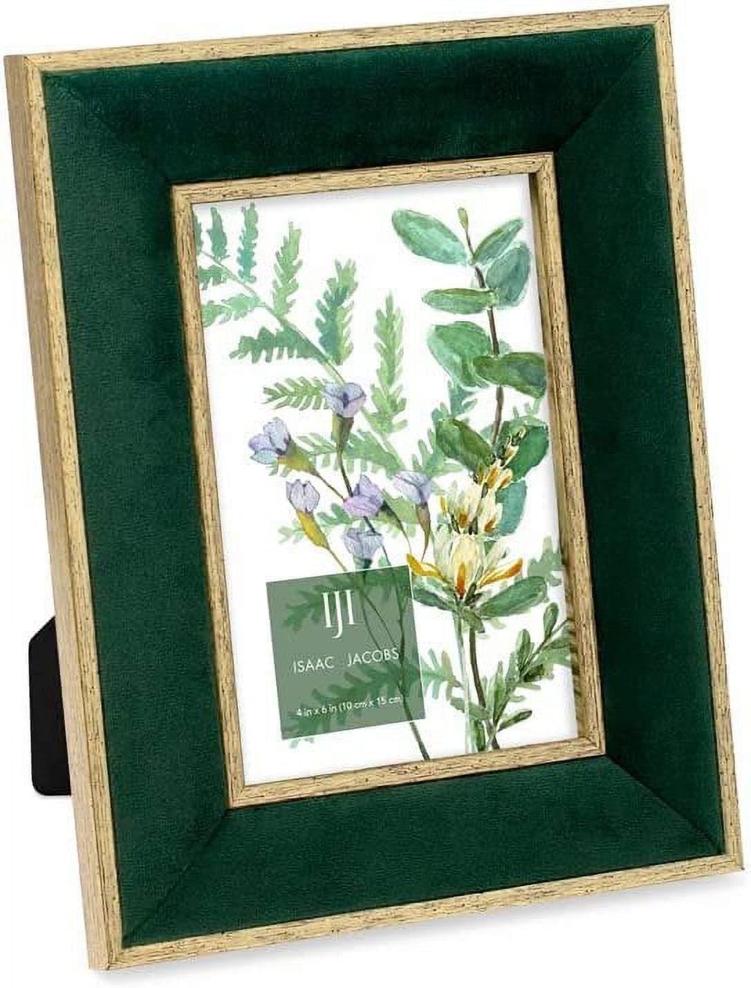アンティーク雑貨 Shappy Green  velvet photo frame. Amazon.com - Isaac Jacobs 4x6 Green Velvet Picture Frame