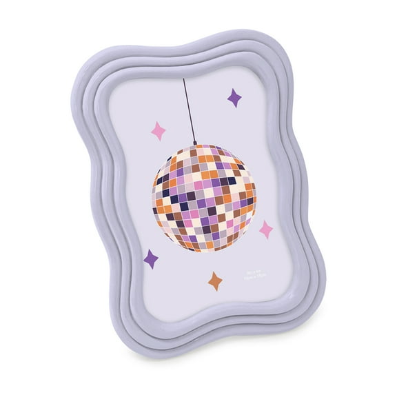 Isaac Jacobs 4x6 Light Lavender Curved Deco Frame for Tabletop and Wall Display, Decorative Art, Design, Home Décor, Gift (4x6, Light Lavender)