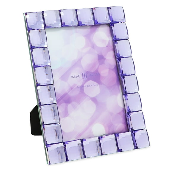 Isaac Jacobs 4x6 Light Purple Jewel Picture Frame for Tabletop Display