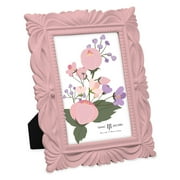 Isaac Jacobs 4x6 Pink Wave Picture Frame, for Tabletop Display