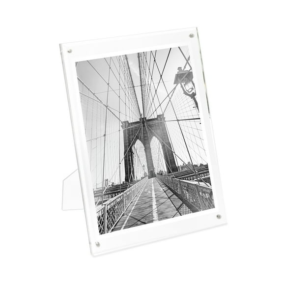 Isaac Jacobs 5x7 Clear Acrylic Picture Frame, for Tabletop Display