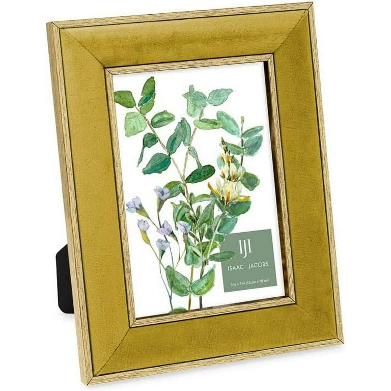 アンティーク雑貨 Shappy Green  velvet photo frame. Amazon.com - Isaac Jacobs 5x7 Green Velvet Picture Frame