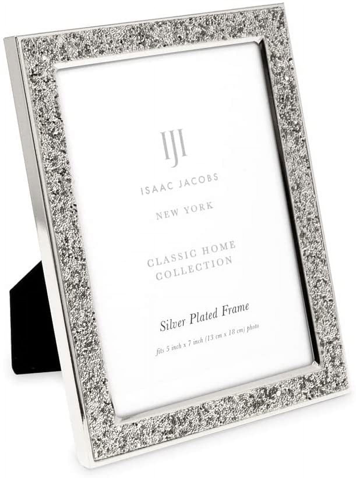 5x7 Harland Silver Metal Float Frame with Metal Stand