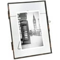 thumbnail image 1 of Isaac Jacobs 6x8, Antique Bronze, Vintage Style Brass and Glass, Metal Floating Picture Frame Vertical with Locket Closure, for Photos, Art, More, Tabletop Display, 1 of 7