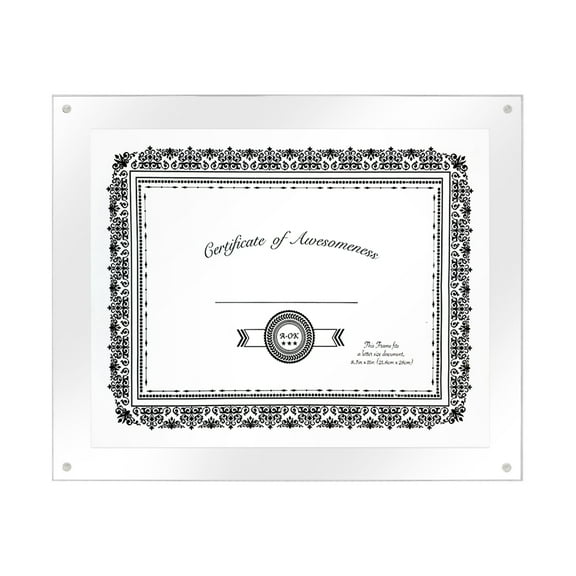 Isaac Jacobs 8.5x11 Wall-Mountable Clear Acrylic Picture Frame