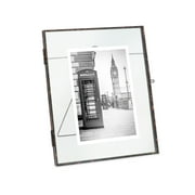 Isaac Jacobs 8x10 Antique Bronze Floating Tabletop Picture Frame
