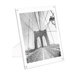 Isaac Jacobs 8x10 Clear Acrylic Picture Frame for Tabletop Display