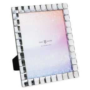 Isaac Jacobs 8x10 Clear Jewel Picture Frame for Tabletop Display