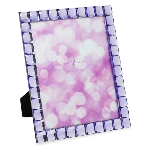 Isaac Jacobs 8x10 Light Purple Jewel Picture Frame for Tabletop Display