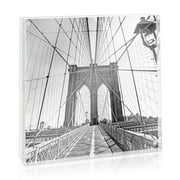 Isaac Jacobs 8x8 Acrylic Magnetic Tabletop Block Picture Frame
