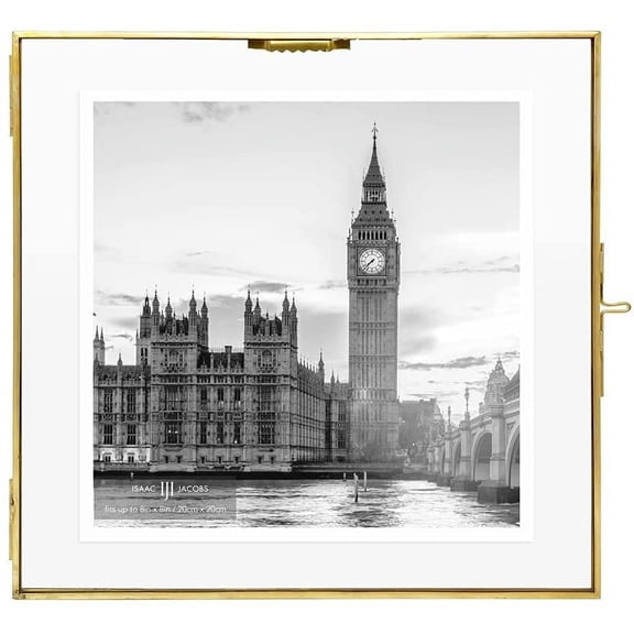 Isaac Jacobs 8x8 Wall-Mountable Picture Frame w/ Locket Closure