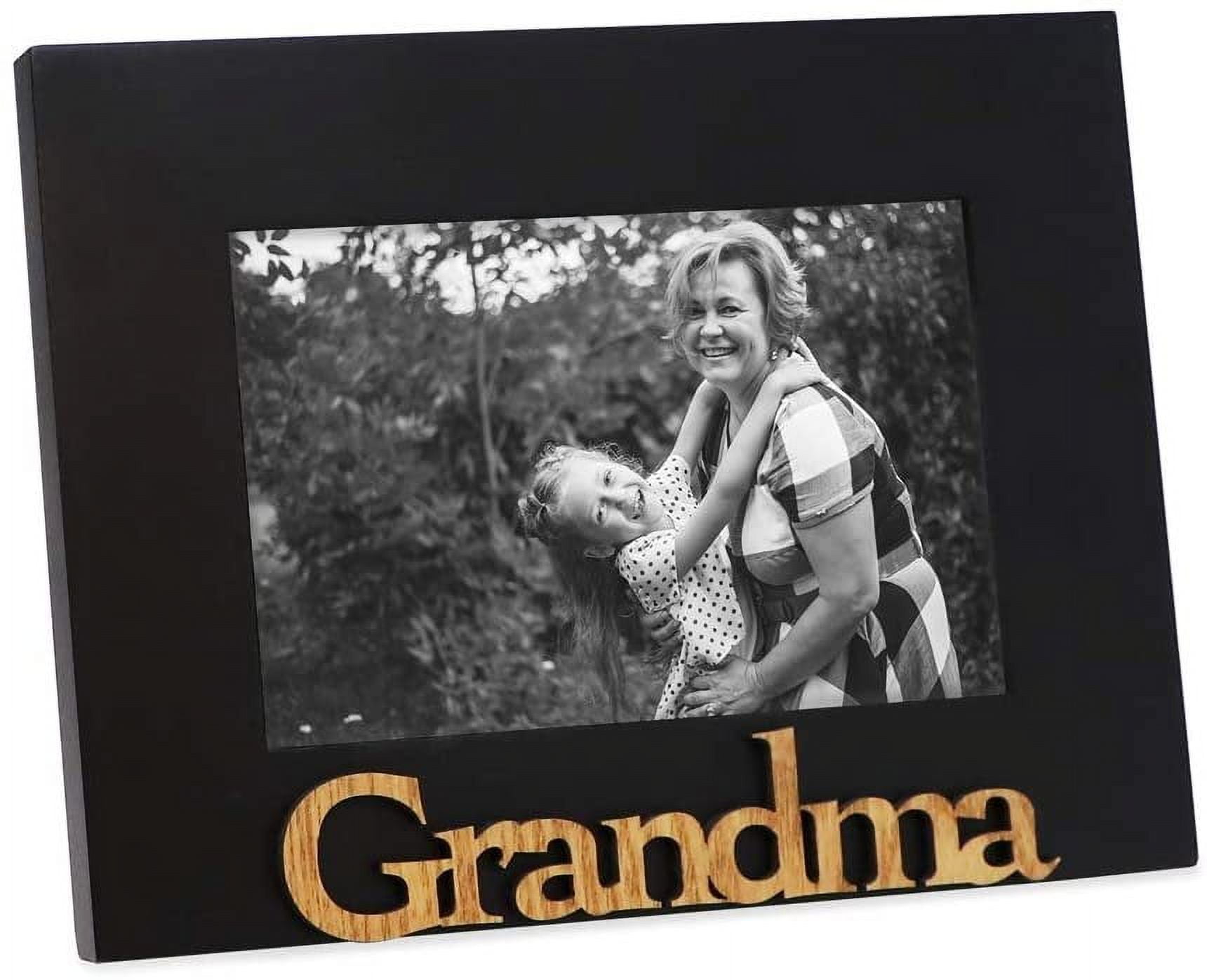 Black Wood Grandma Sentiments Picture Frame, 4x6, Tabletop/Wall Mount