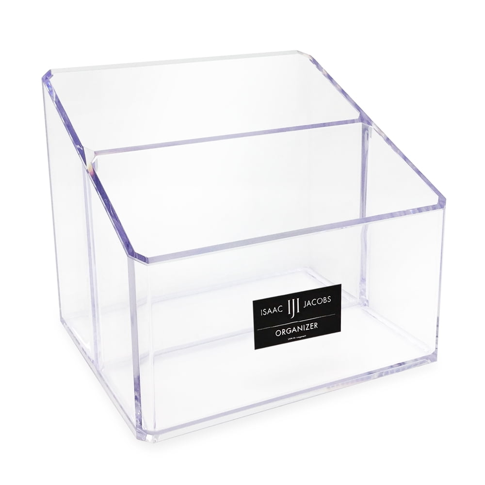 Isaac Jacobs Clear Acrylic 2-Section Organizer for Home and Office