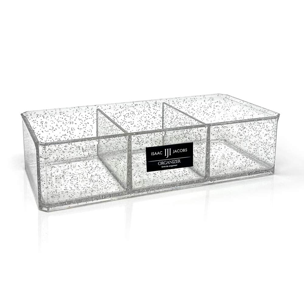 Isaac Jacobs Clear Acrylic 3 Section Organizer- Three Compartment ...