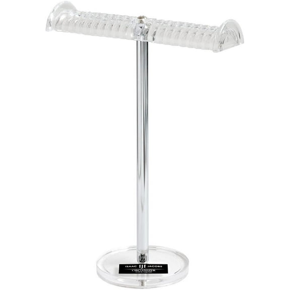 Isaac Jacobs Clear Acrylic Necklace & Bracelet Holder, Organizer Stand for Jewelry