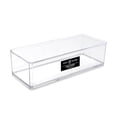 thumbnail image 1 of Isaac Jacobs Clear Acrylic Rectangular Stackable Storage Organizer without Lid, (9" L x 3.5" W x 2.5" H) Drawer Tray, Multi-Functional, Bathroom, Kitchen, Home, Office, Desk, Drawers, 1 of 7