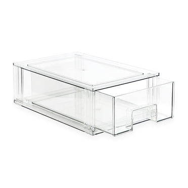 Isaac Jacobs Clear Stackable Drawer Organizer Set, 5-Piece – Multi-Size ...