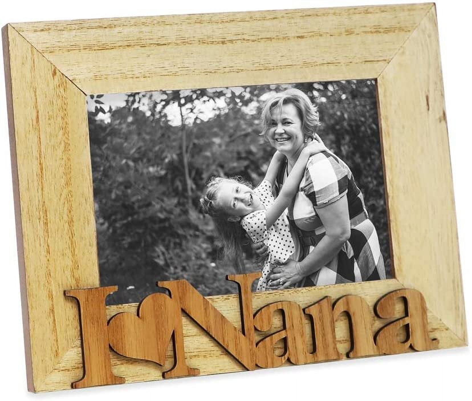 Isaac Jacobs Natural Wood Sentiments I Love Nana Picture Frame, 4x6