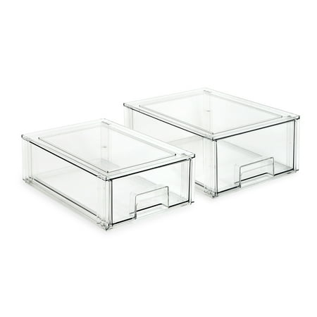 Isaac Jacobs Organizer Drawer Set, BPA-Free, Food/Fridge/Freezer Safe