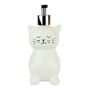 Isaac Jacobs White Ceramic Cat Liquid Soap Pump/Lotion Dispenser