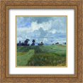 thumbnail image 1 of Isaac Levitan 2x Matted 20x20 Gold Ornate Framed Art Print 'Stormy day', 1 of 2