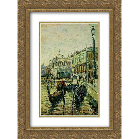 Isaac Levitan 2x Matted 20x24 Gold Ornate Framed Art Print 'Venice'