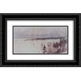thumbnail image 1 of Isaac Levitan 2x Matted 24x16 Black Ornate Framed Art Print 'Winter', 1 of 2