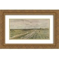 thumbnail image 1 of Isaac Levitan 2x Matted 24x16 Gold Ornate Framed Art Print 'The Vladimir's road', 1 of 2