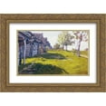 thumbnail image 1 of Isaac Levitan 2x Matted 24x18 Gold Ornate Framed Art Print 'Sunny Day. A Village', 1 of 2