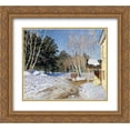thumbnail image 1 of Isaac Levitan 2x Matted 24x20 Gold Ornate Framed Art Print 'March', 1 of 2