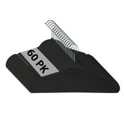 Isaac Mizrahi 60 Pack of Velvet Hangers in Black