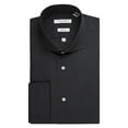 thumbnail image 1 of Isaac Mizrahi 71364FC Men's Slim Fit French Cuff Cotton Shirt - Black - 16.5 6-7, 1 of 2